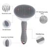Escova para cães e gatos, pente autolimpante, removedor de pelos de animais de estimação, ferramentas de higiene para cães e gatos, pente para animais de estimação, acessórios para cães