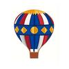 1 Set Wooden Hot Air Balloon Wall Decor Nursery Kids Room Wall Art Rustic Hanging Ornaments with Stars Clouds Design Baby Shower Birthday Gift