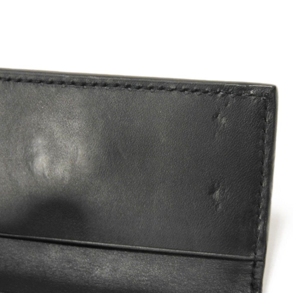 Used Guccissima 6-ring keychain (138093 7949) with double G embossing (9539) in black. Unisex. from Japan AUTHENTIC