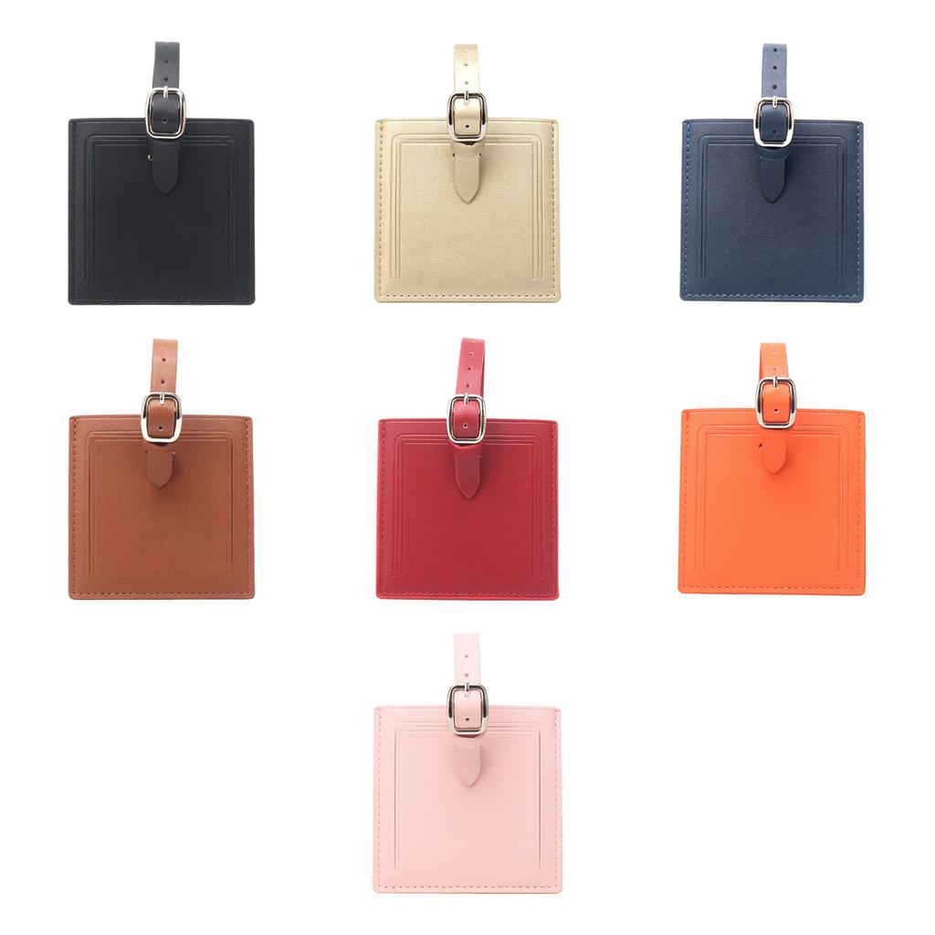 Stylish Square Luggage Identifier PU Wear Resistant and Practical Construction Suitcase Label for Modern Traveler