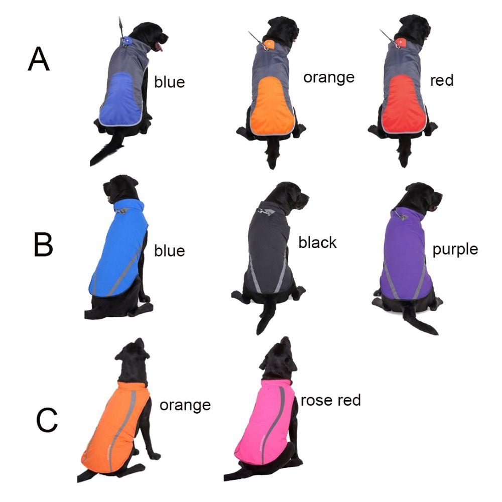 Warm Dog Reflective Charge Coat Cotton/Fleece Outdoor Dog Coat Vest Warm Dog Jacket  Autumn