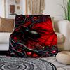 "Red Spider Web Wall Art Print - Gothic Home Decor"Blanket Flannel Throw Blanket for Sofa, Bed, Travel, Camping, Office