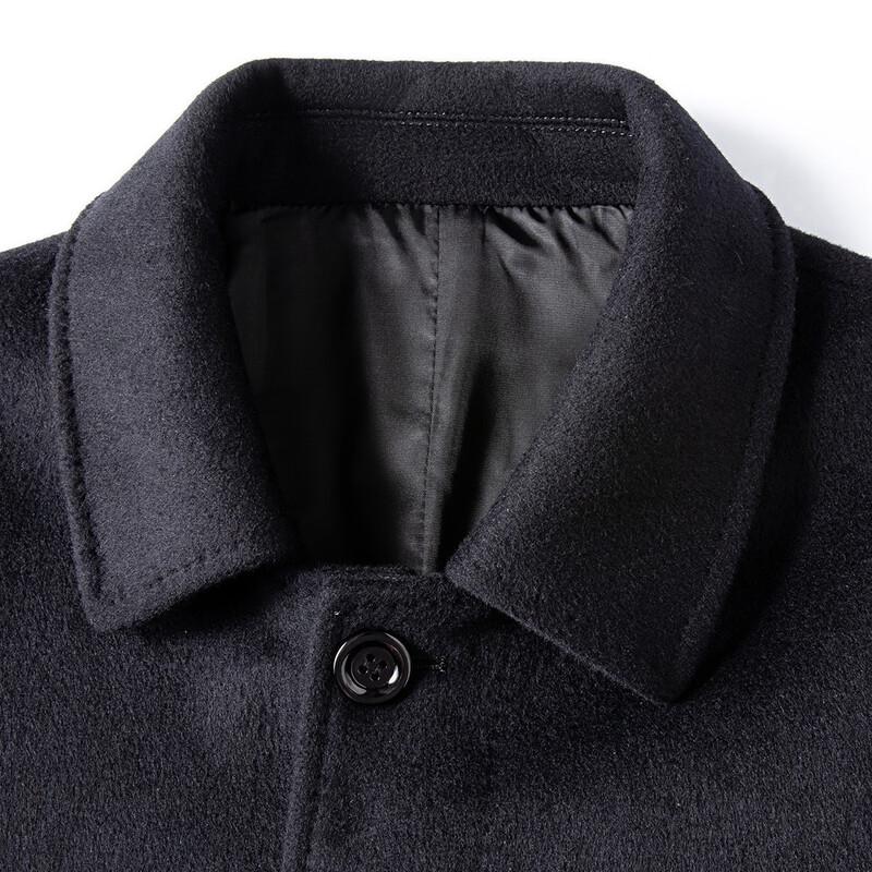 MONTAGUT Men's 40% Wool Blend Mid-Length Winter Overcoat
