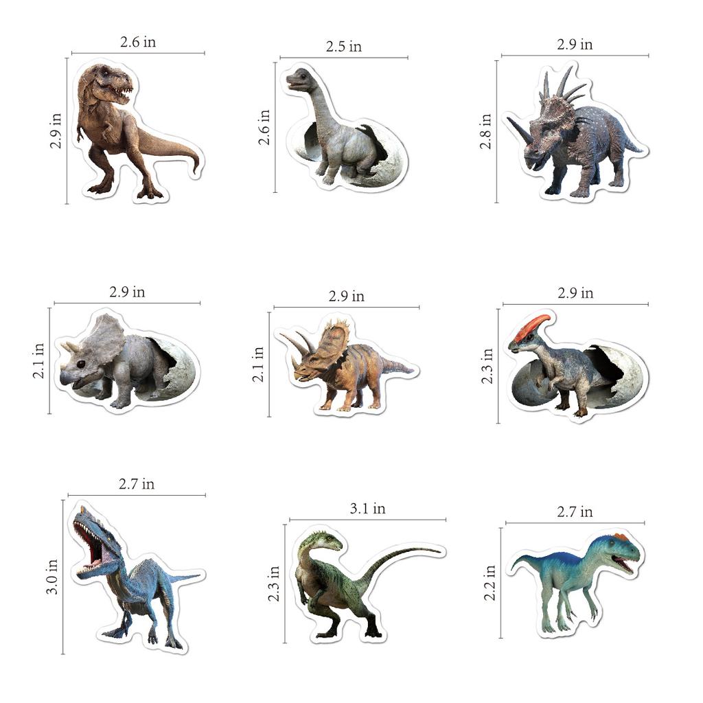Jurassic Dinosaur Stickers 100 Ticket Skateboard Laptop Waterproof Children's Dinosaur Stickers