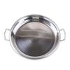 Zhishi Stainless Steel Shallow Steaming Plates with Handles