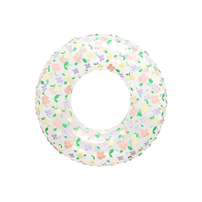 Children s Transparent Floral Inflatable Swim Ring