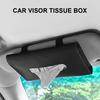 Creative Car Tissue Box Holder Storage PU Leather Sun Visor Napkin Holder Mask Dispenser Auto Interior