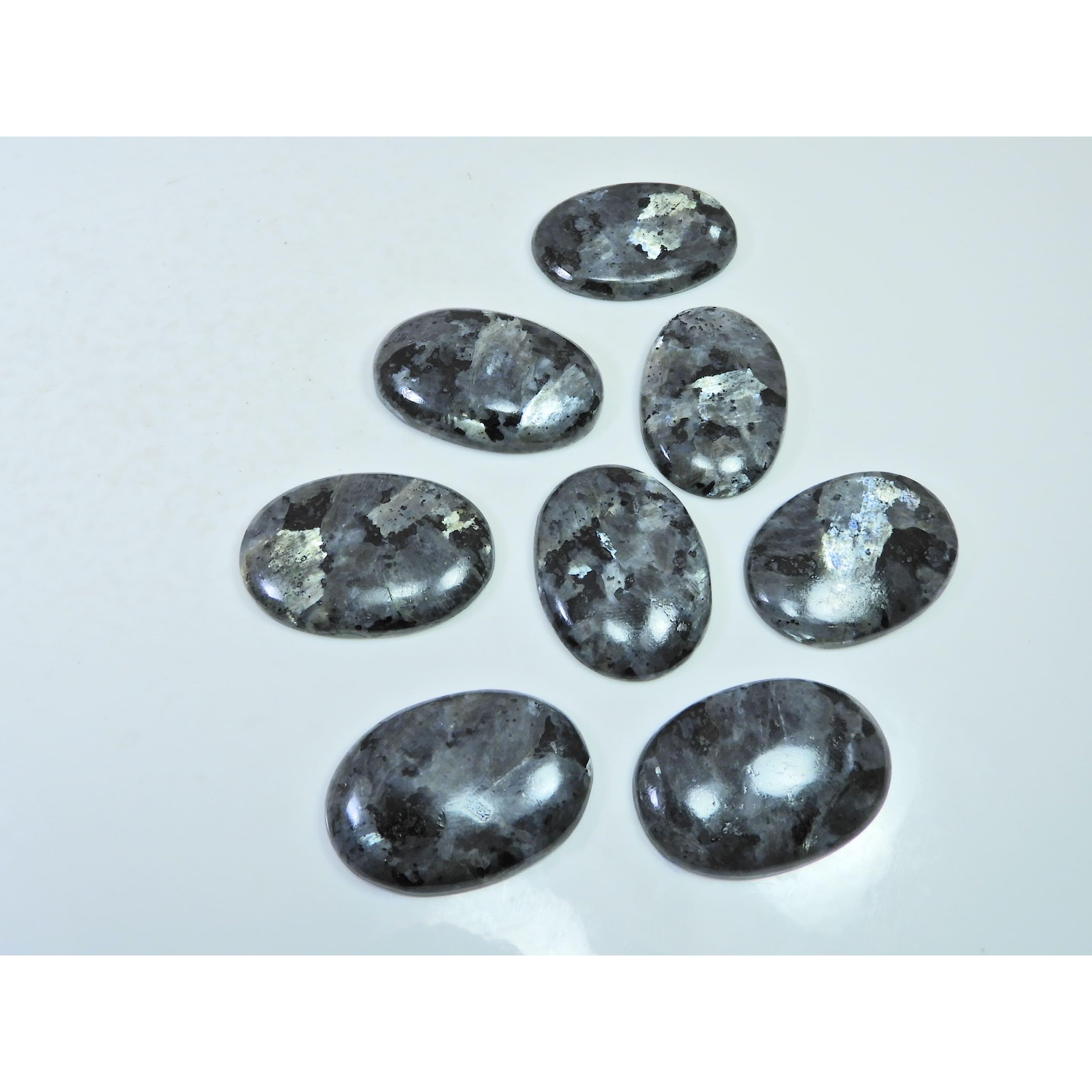 

345Cts. Natural Larvikite Oval Shape Cabochon Loose Gemstone 8Pcs Lot C-1938