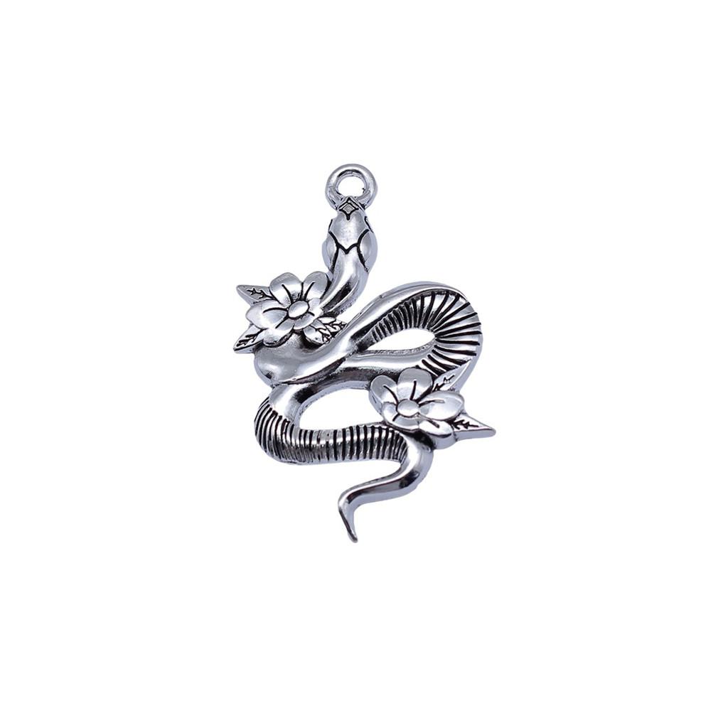 Cobra Snake Charms Antique Bronze Silver Pendants For DIY Bracelet Necklace Jewelry