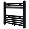 VidaXL Towel Warmer Towel Rack with Straight Rails Black 480x480 Mm 141904