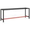 VidaXL Workbench Frames Work Table Support Workbench Base Table Leg Matte Black and Matte Red 151454