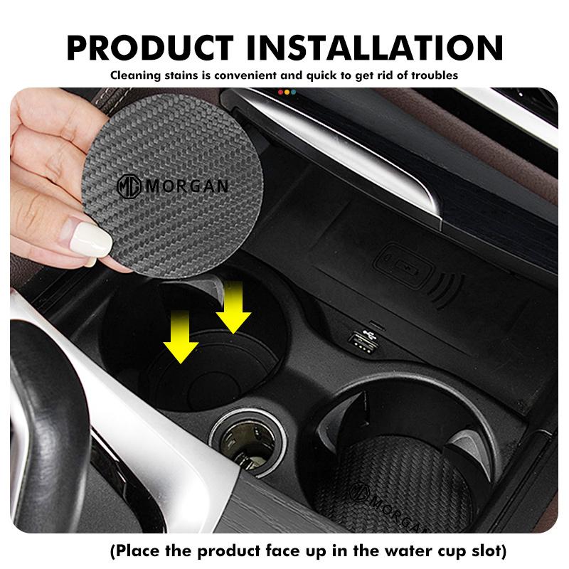 Car Drink Bottle Hoder Mat Sift-proof Protector Pad For MG ZS GS 3 6 5 7 Morgan HS ZS ZX Gundam