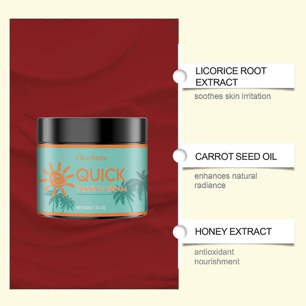 Oceaura Tan-Enhancing Moisturizing Body Cream - Outdoor Tan Boosting, Hydrating, Non-Greasy Body Cream For Wheat-Colored Skin