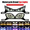 Motorcycle LED License Plate Decorative Lights Snake Eye Rear Tail Light Strobe Flashing Electric Motorcycle Modified Accessory
