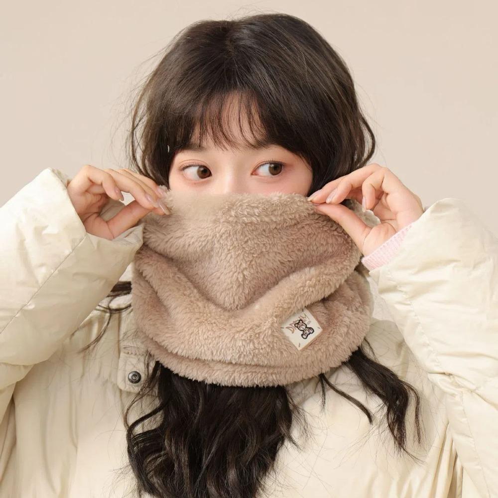 Plush Hat Scarf Cute Bear Pullover Hat New Warm Fluffy Hat Winter