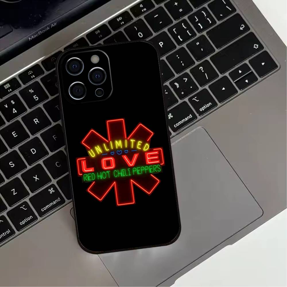Red Hot C-Chili Peppers Band Phone Case For iPhone 17,16,15,14,13,12,11 Plus,Pro Max,XS,Soft Silicone Black Cover