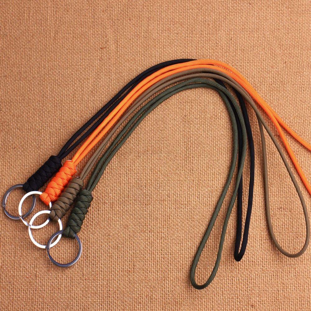 20 Styles Paracord Keychain Lanyard 45cm/14cm High Strength Lanyard Round Buckle  Outdoor Tool
