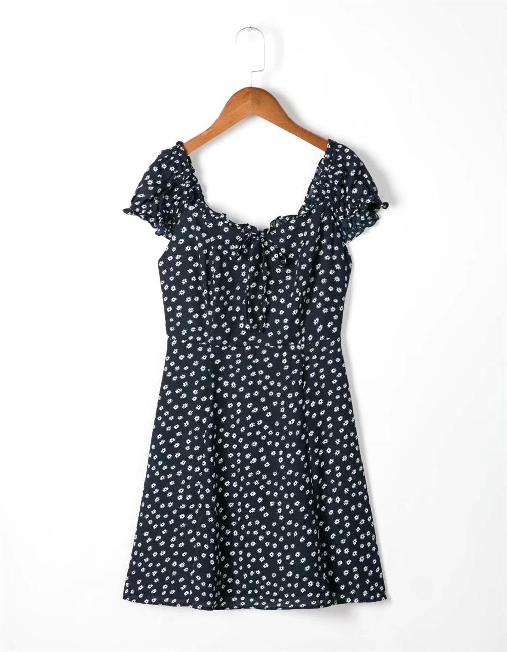 

Трендовое мини-платье бодикон на одно плечо с темно-синим цветочным принтом Small цветочные печати