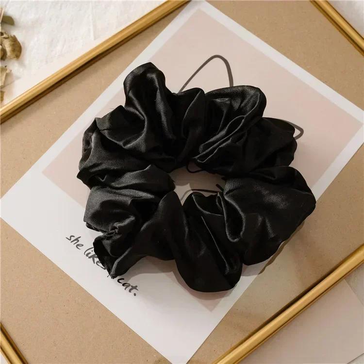 Sweet Temperament Fashion Exaggerated Hair Band Hair Accessories Retro Wrinkle Chiffon Scrunchies for Women Girls