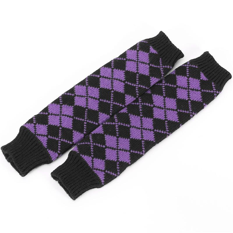 Neue rautenförmige Fingerlose Handschuhe für Damen Herbst und Winter Gestrickte Warme Halbfingerärmel und Woll-Handgelenkschützer