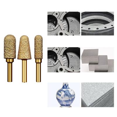 Diamantbeschichtete Zylinderkopfmontierte Schleifstifte Rotierender Diamantfräser für Rotationswerkzeug Schleifstift Steinschnitzen