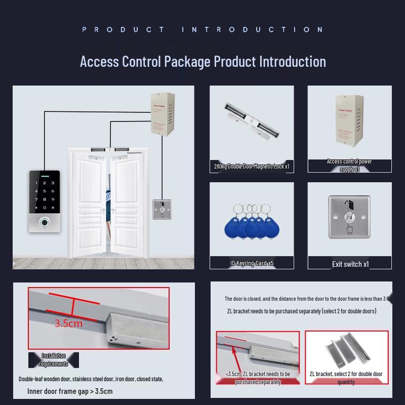Realand X503 Waterproof Fingerprint Access Control Kit CN plug (adapter included)
