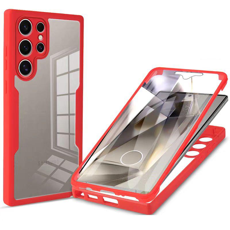360 Full Protection Case for Samsung Galaxy S22 Ultra S21 S22 Plus A51 A72 A52 A32 A12 M12 A53 A33 Double-Sided TPU Phone Case