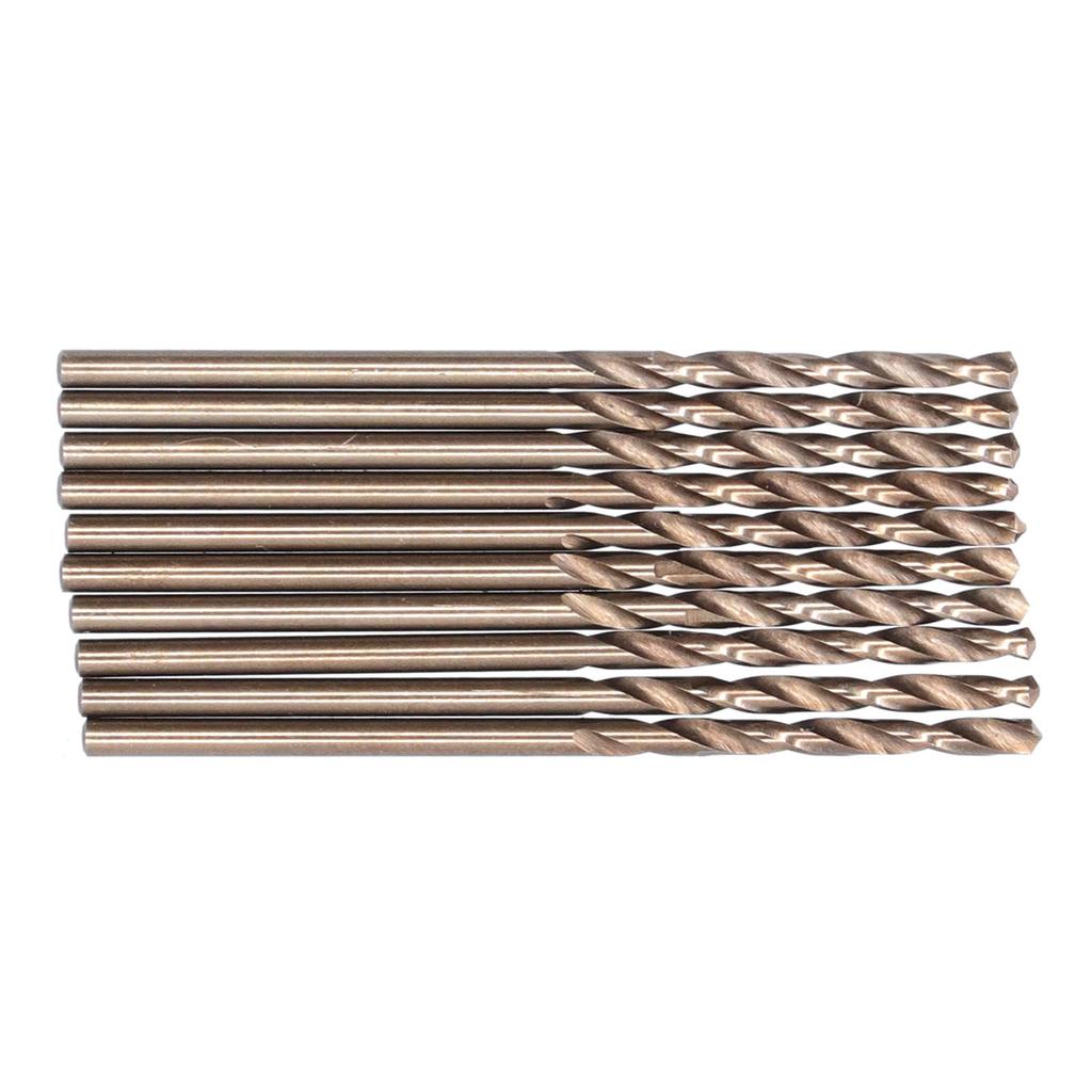 10Pcs Twist Drill Bits Straight Shank HSS Hole Processing Hardware Manual Tools 2mm