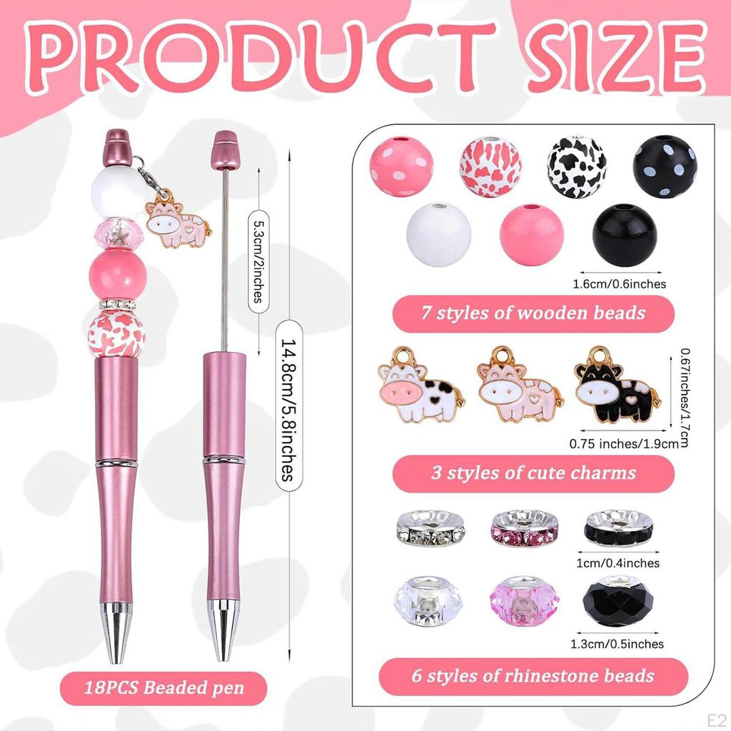 18 Adet Kendin Yap Yapım Kitleri Tükenmez Kalem Hediye Boncuklu Kalemler Sınıf Sınavı Yedek Çekilişi için Boncuk