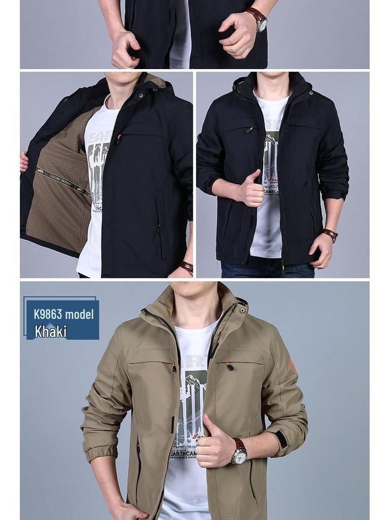 2024 Men's Casual Spring/Autumn Jacket: Middle-Aged Windbreaker