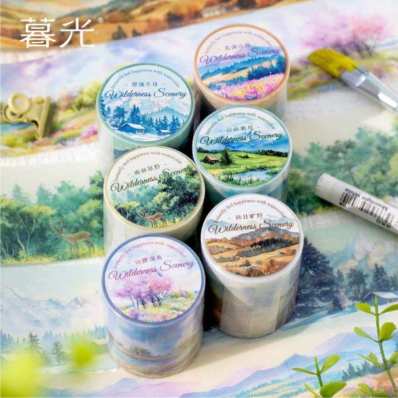 1pcs/1lot Decorative Adhesive Tapes the World of Mountains and the Sea Masking Tapes Scrapbooking DIY Paper Scrapbooking