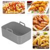 Replacement Baking Tray Air Fryer Silicone Liners Square Food Safe Non Stick Air Fryer Oven Basket Reusable Baking Tray