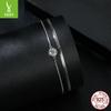 50 Points Sparkling Mozzarella Diamond Double-Layer Bracelet, Simple Light Luxury High-End S925 Sterling Silver Bracelet