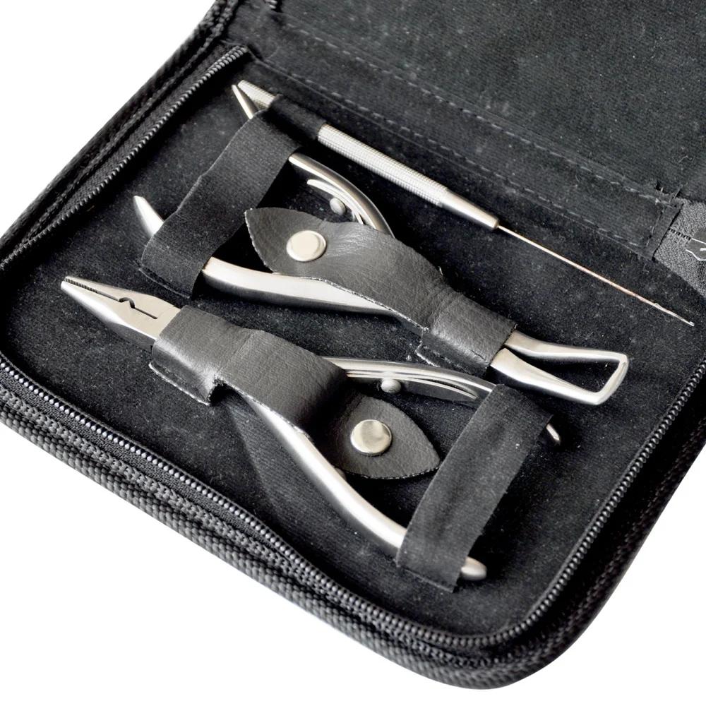 Alicate de cabelo nano anéis 3pc/conjunto alicate de extensão de cabelo kit de ferramentas para micro anel link contas extensões de cabelo humano alicate gancho agulha