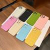 Solid Color Three-dimensional Grid Is Suitable for Apple 17 Anti-drop Mobile Phone Case iPhone16PROMAX Lens All-inclusive Protective Case.