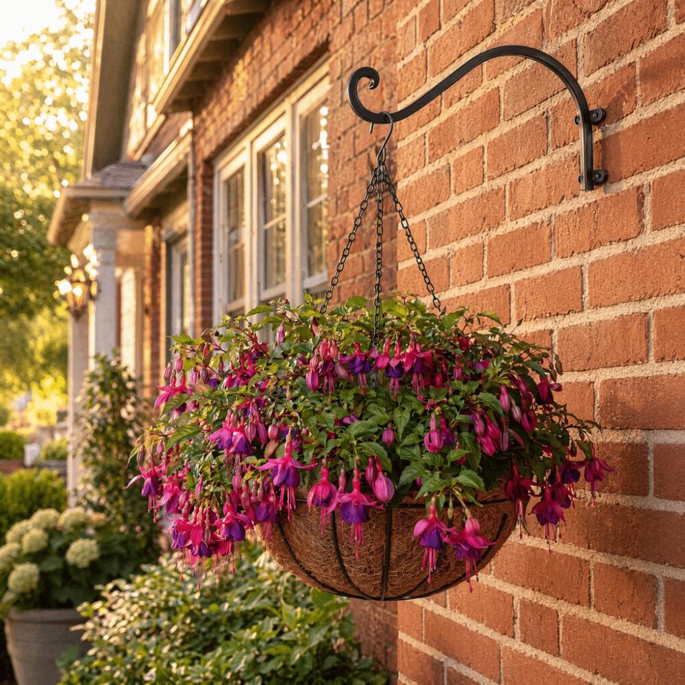 Heavy Duty Hanging Plant Brackets 12/16In Flower Basket Hooks Outdoor Wall Mount Outdoor Use