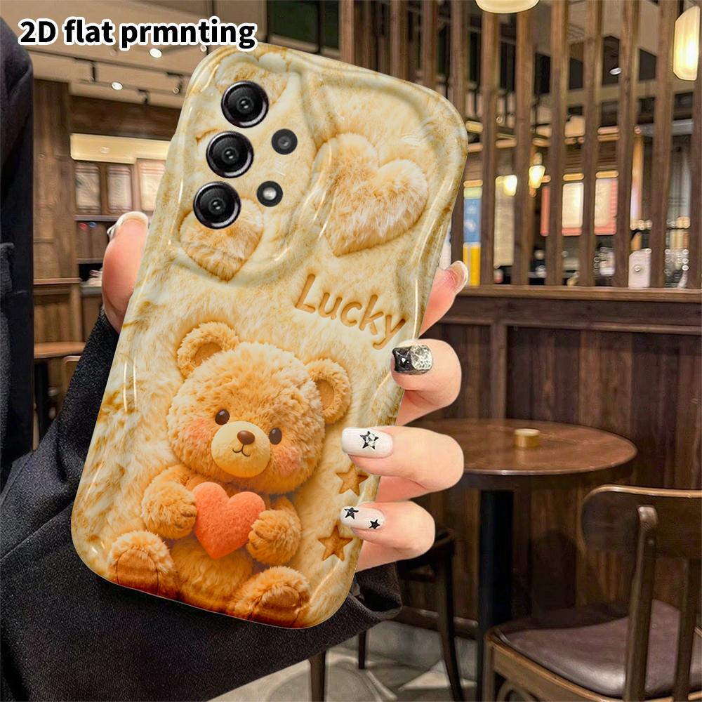 Phone Case: 2D Flat, Suitable for Samsung Galaxy A34 A35 M05 M06 S20 S22 S21 FE Plus 5G Protective Case, Light Brown Little Bear, Perfect Christmas an