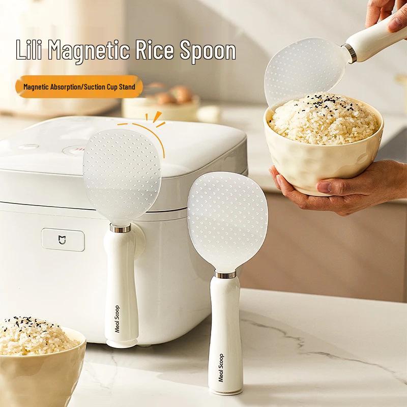 Non-stick Magnetic Rice Serving Spoon with Stand for Rice Cooker