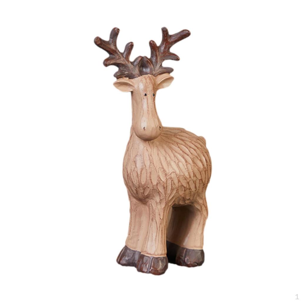 Animal Figurine Elk Statue Living Room Desktop Decoration Bedroom Table Centerpiece Bookshelf