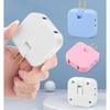 4 In 1 Rotatable Socket Converter Flat Pin Plug AC Outlet Extender Wall Tag Plug with 2USB Charge Adapter 180°Rotary
