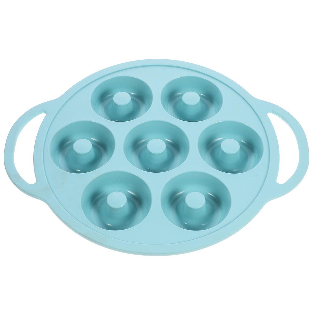 7-Cavity Silicone Donuts Baking Pan Food-Grade Flexible Non-Stick Mold for Home Professional Bakery Doughnut Cake Chocolate DIY