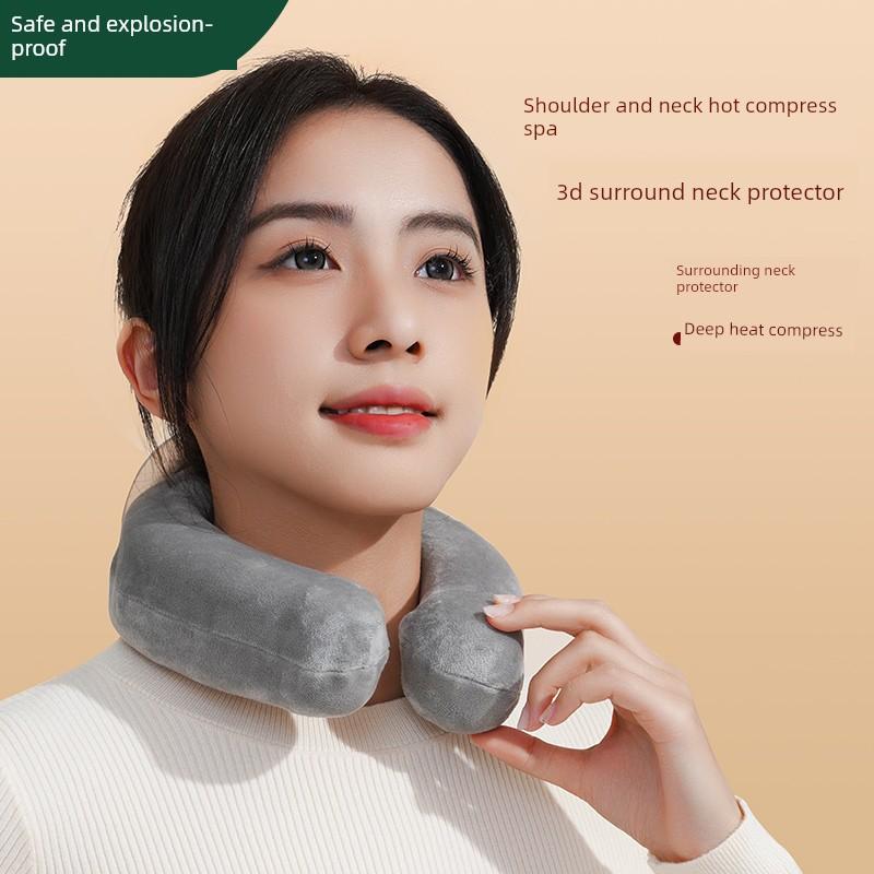 Hanging Neck U-Shaped Hot Water Bag for Cervical Spine, Long Strip Neck Water-Filled Hot Compress Bag, Shoulder and Neck Warming Device