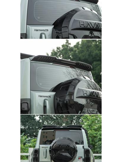Compatible MC Style Gloss Black Rear Wing Deflector for Haval Raptor - Punch-Free Installation