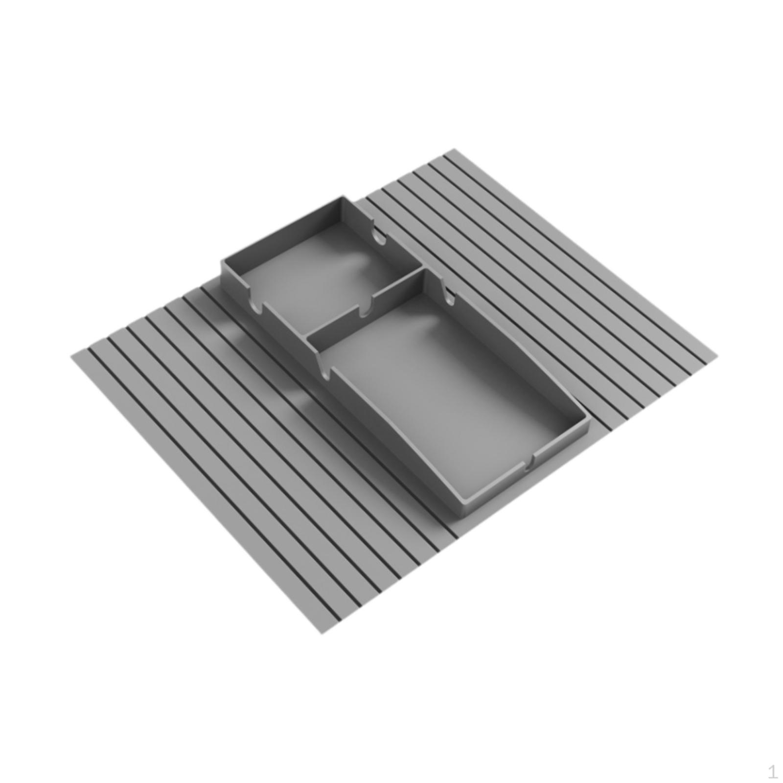 Подлокотник для журнального столика с функцией подстаканника серый 2460₽