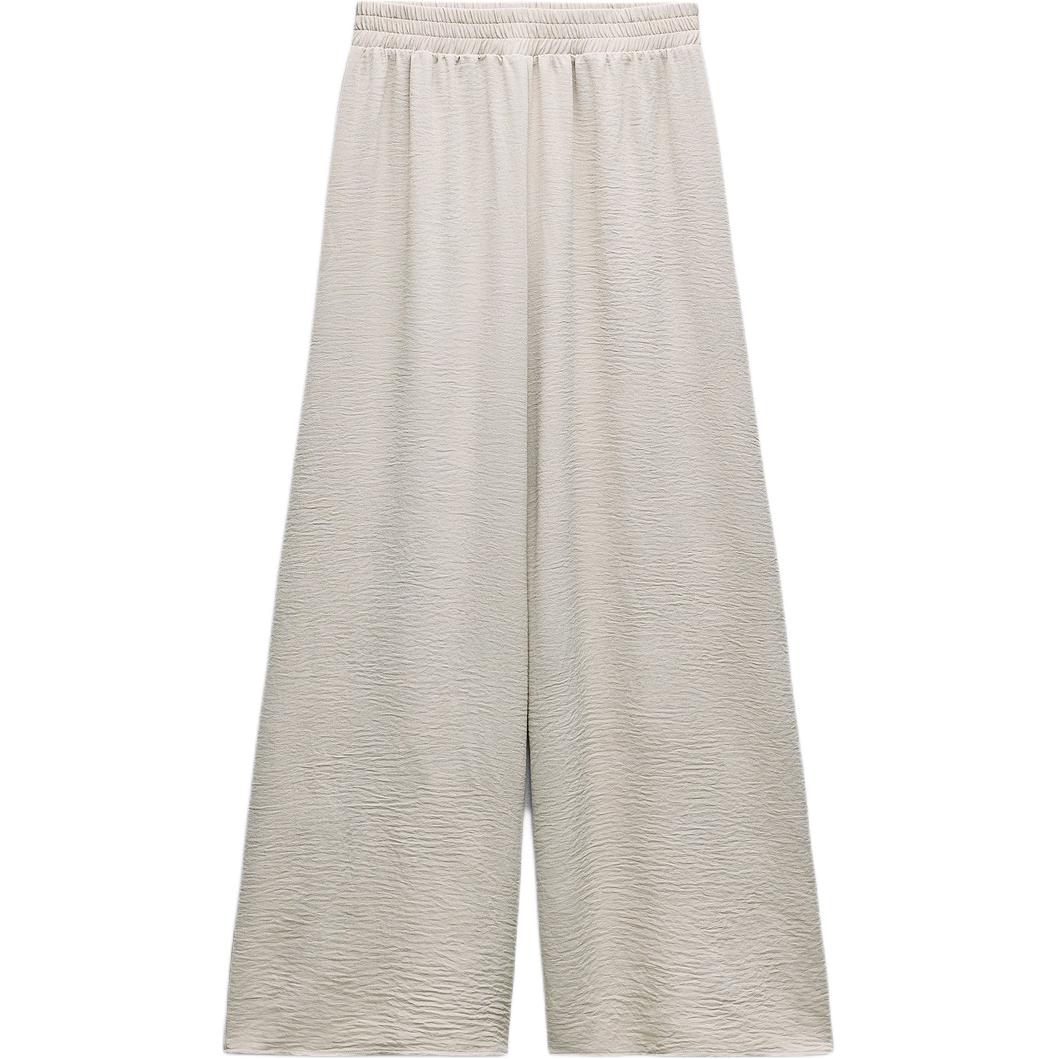 

Zara High-Waisted Wide-Leg Comfortable Casual Pants Women bottoms Beige 0264163-710 M