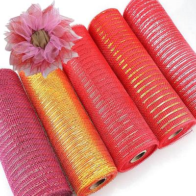1 Roll Good Woven Wrapping Bright-colored DIY Mesh Plastic Practical Festive Touch Ribbon Mesh