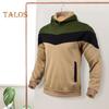 Herren Kapuzenpullover Herbst Winter Colorblock Kordelzug Dicker Plüsch Lange Ärmel Große Tasche Mit Kapuze Retro Dünn Locker Alltagskleidung Lässiges Sporttop