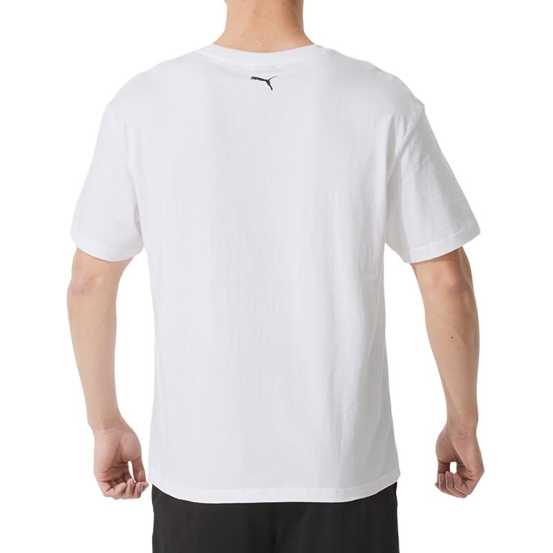 PUMA T Shirts Men's White Crew Neck Moderate 633072-02