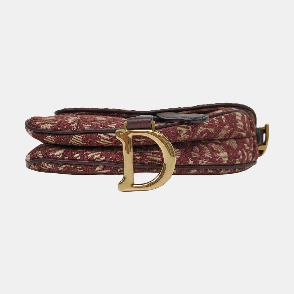 [Pre-Owned] Saddle Oblique Embroidered Classic Monogram Canvas Saddle Bag Mini - Excellent #4NK89T
