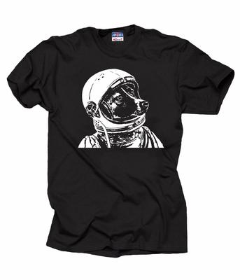 Weltraumhund Laika T-Shirt Lustiges Hunde-Astronauten-T-Shirt